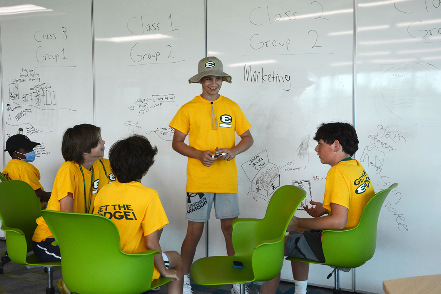 get the edge campers participate in an entrepreneurship class
