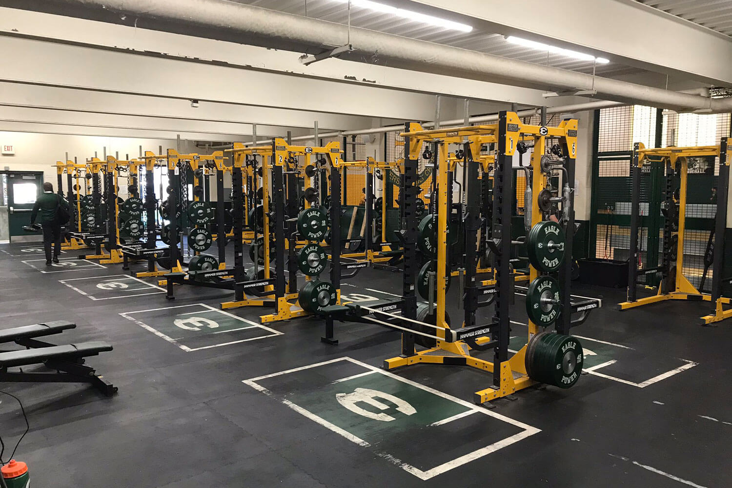 interior of the weight room at st. ed's