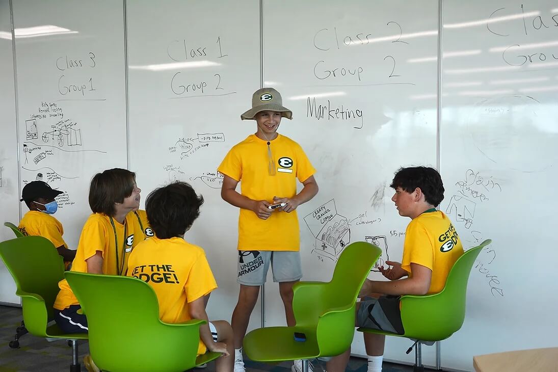 get the edge campers in an entrepreneurship class